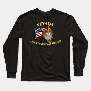 NEVADA - ARNG w Flag Long Sleeve T-Shirt